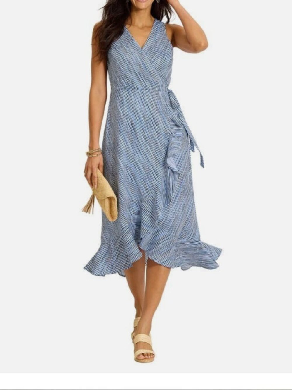 Tommy Bahama Coastal Shores Wrap Midi Dress Old Money
